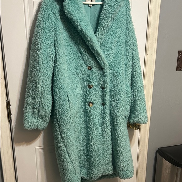 Worthington Jackets & Blazers - Worthington Mint Green Teddy Coat